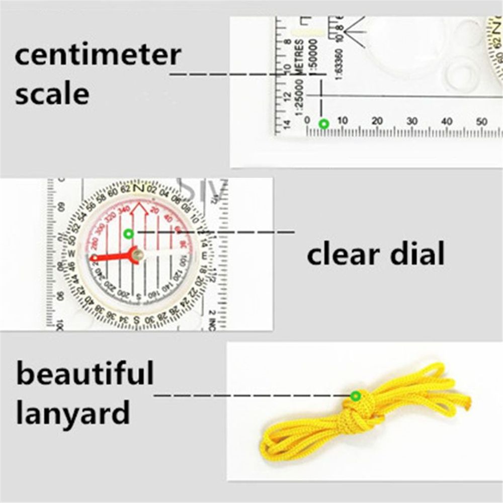 Outdoor Compass Ruler Surveying Map Scale Measuring For And