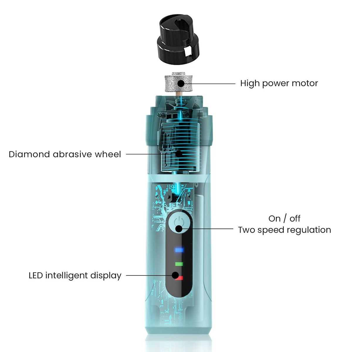 Professional Pet Nail Grinder 8W 800mAh For Dog Nail Clippers Painless USB Electric Quiet Cat Paws Nail Cutter Grooming Trimmer