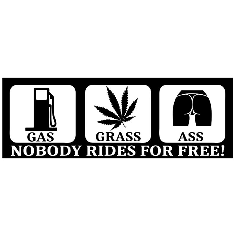 CS-335#10.8*30cm Sticker NO FREE RIDES! V3 Funny Car