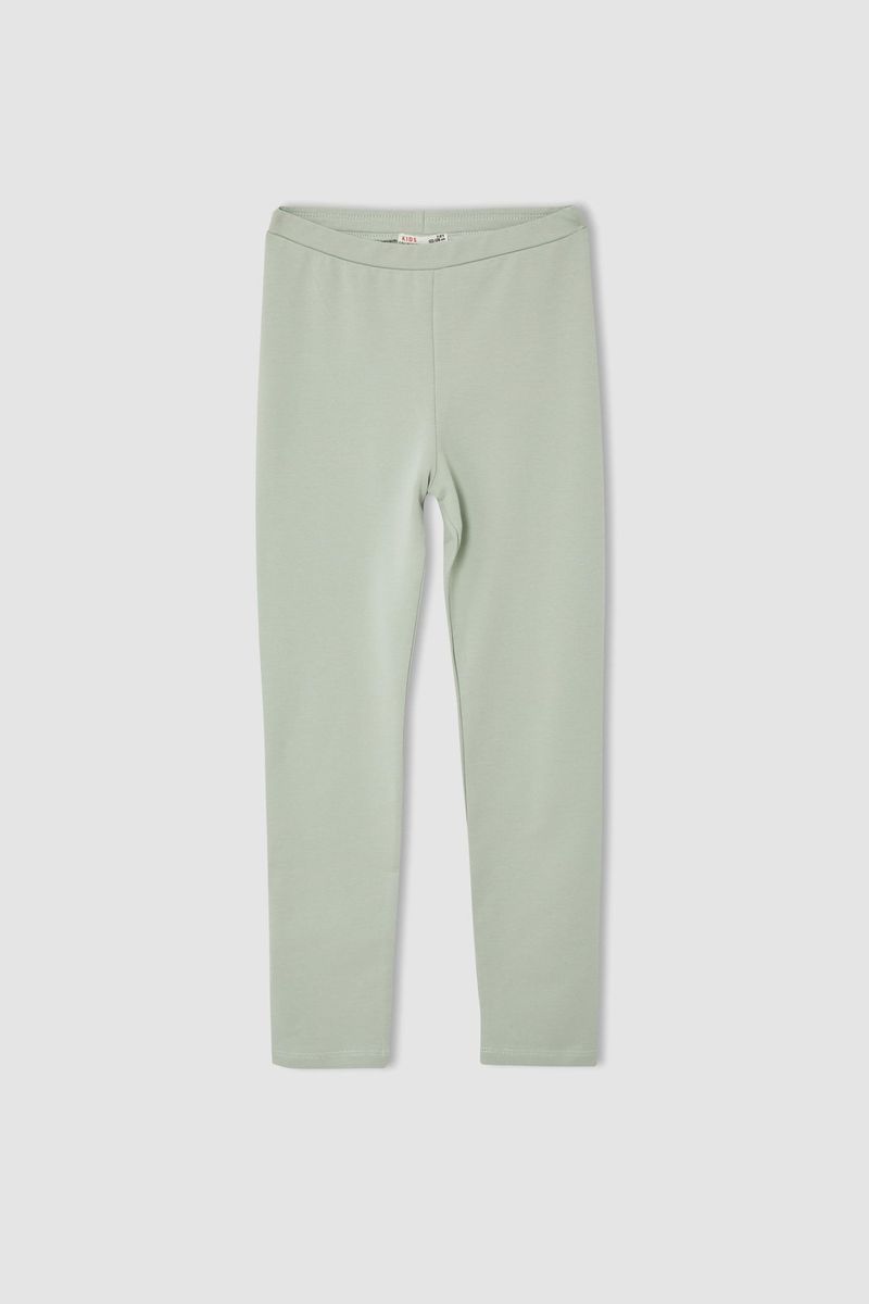 Girl - Legging Fit Knitted Bottom Leggings - Green