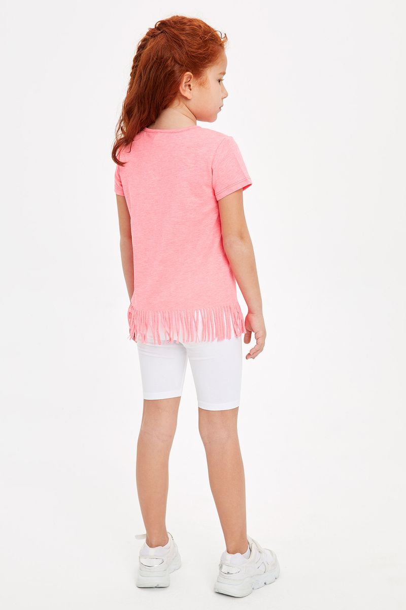 Girl Casual Slim Fit Knitted Leggings - White