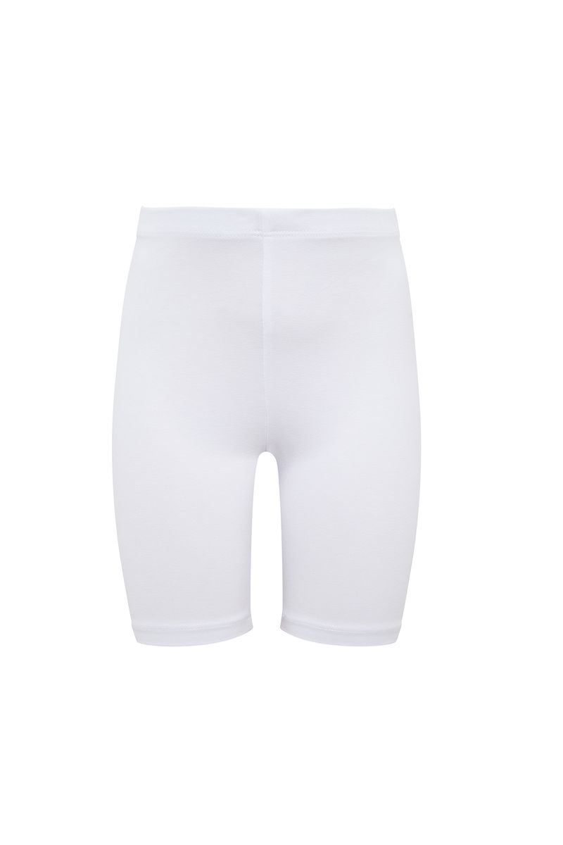 Girl Casual Slim Fit Knitted Leggings - White
