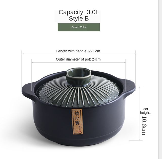 Ceramic Casserole Pot Cookware Kitchen Supplies Saucepan