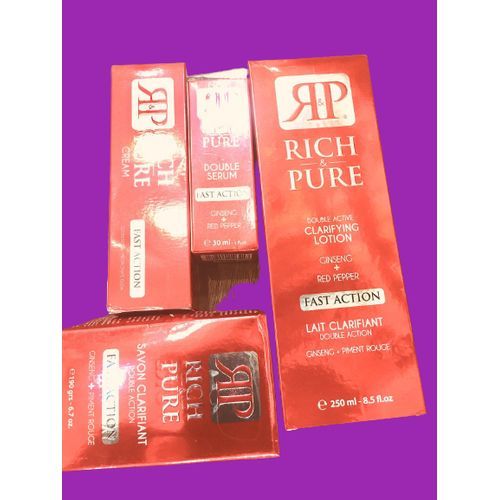 Rich & Pure (Ginseng & Red Pepper) Lotion 250ml, Serum 30ml, Face Cream 50g,Soap 190ml