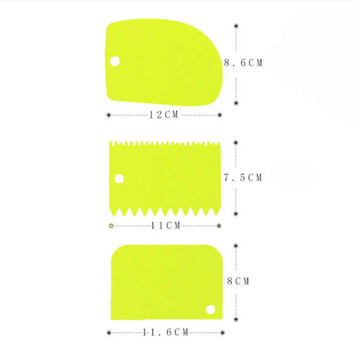3Pcs Cake Smoother Portable Odorless Reusable Convenient-
