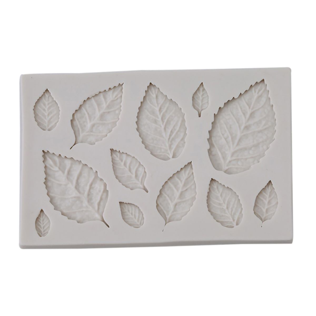 Cake Mold Leaf Shape Heatproof Silicone White DIY-White