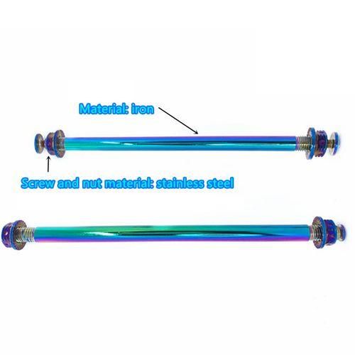 2Pcs Front Rear Wheel Axle Multicolor M10-188MM Mid Axis