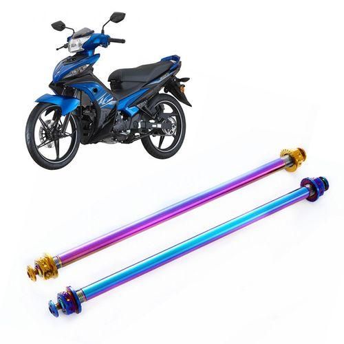 2Pcs Front Rear Wheel Axle Multicolor M10-188MM Mid Axis