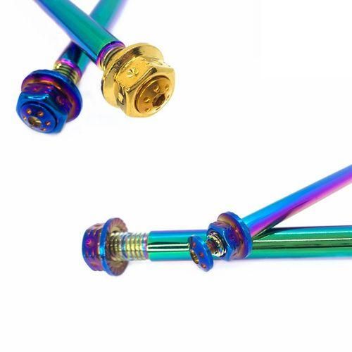 2Pcs Front Rear Wheel Axle Multicolor M10-188MM Mid Axis