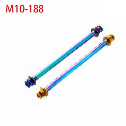 2Pcs Front Rear Wheel Axle Multicolor M10-188MM Mid Axis
