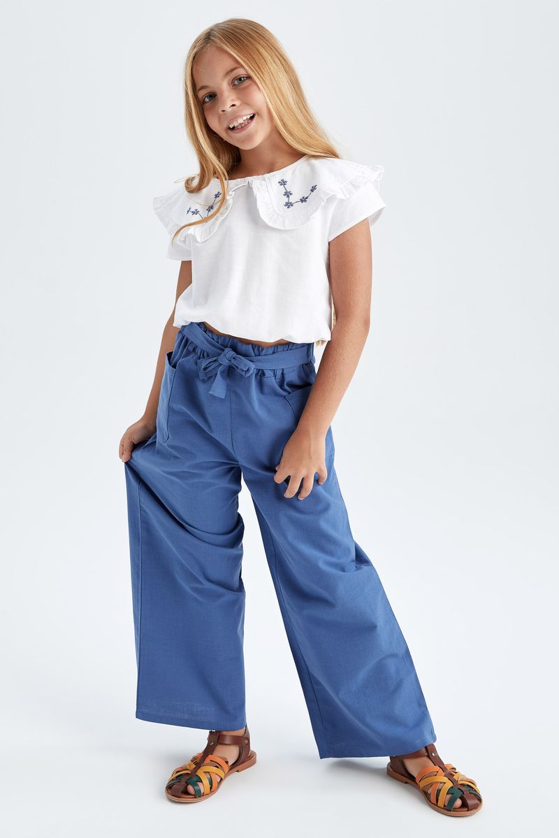 Girl Trousers - Indigo