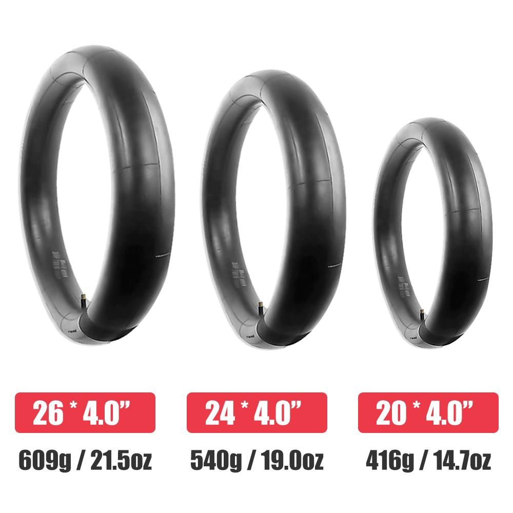 20*4 Inch Bike Inner Tire Bike Inflatable Schraders Valve Inner Tube For Snowmobiles Bike Tyre Butyl Rubber Tube Tire