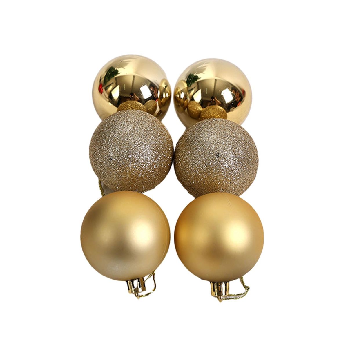 Christmas Decoration Plating Ball Sparkling Holiday for Festive Golden