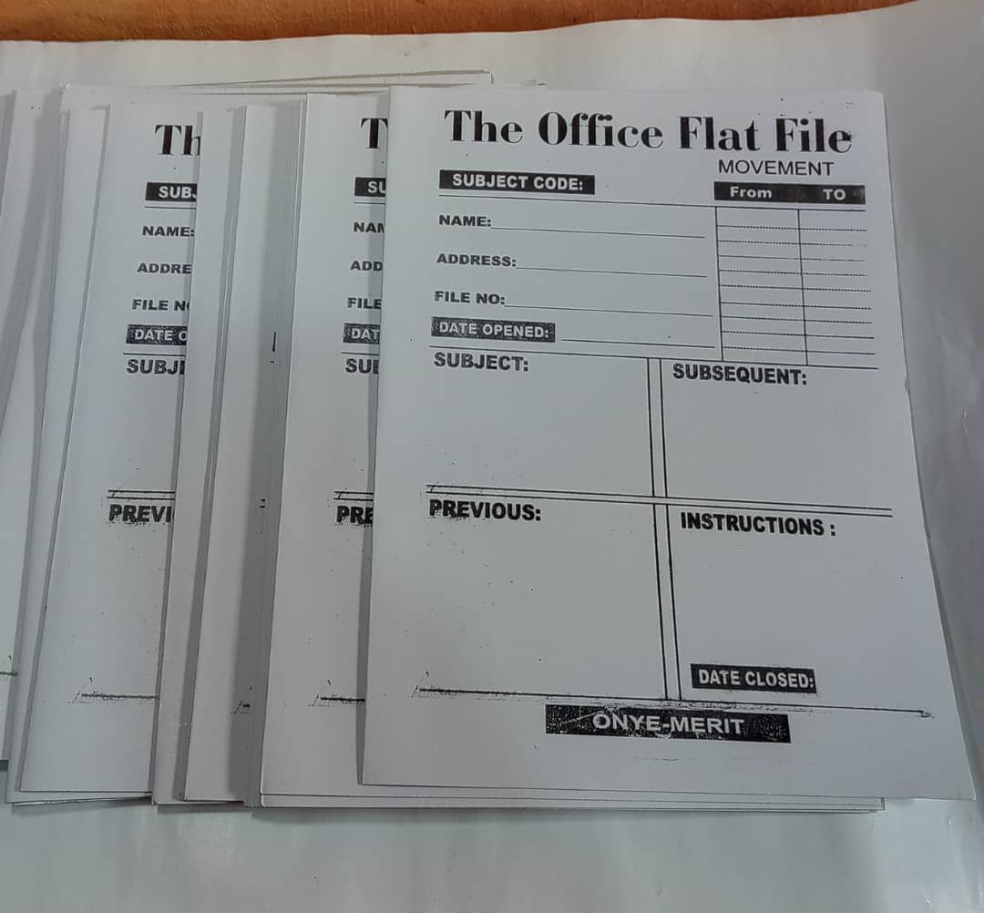 White Multi Purpose Flat Office Files