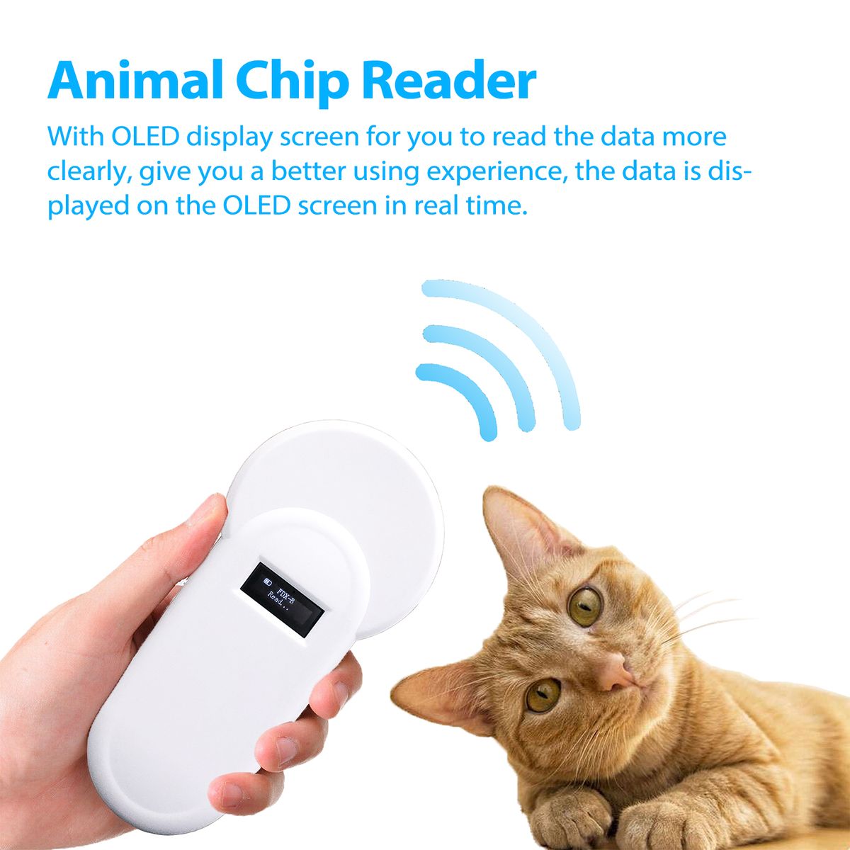H01-T 134.2KHz Handheld Portable Animal Chip Reader 134.2KHz