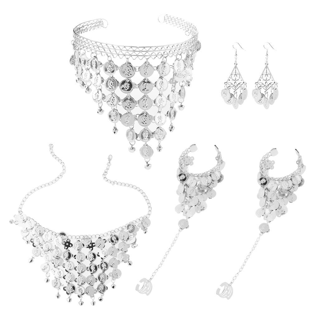 Exquisite Indian Belly Dance Costume Jewelry Set With