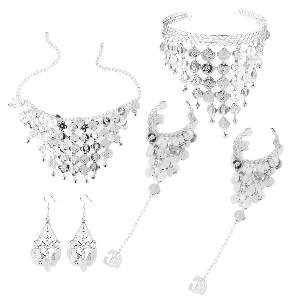 Exquisite Indian Belly Dance Costume Jewelry Set With