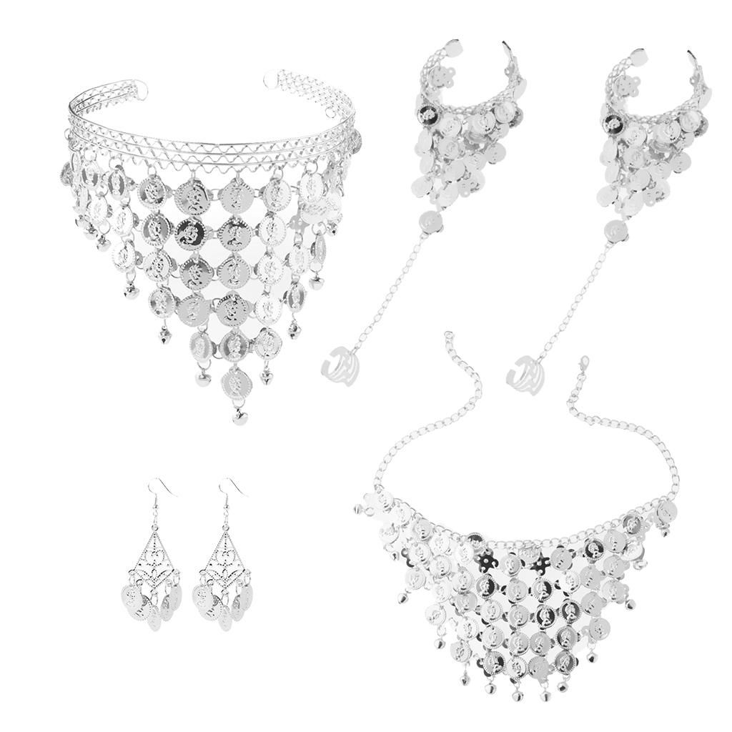 Exquisite Indian Belly Dance Costume Jewelry Set With