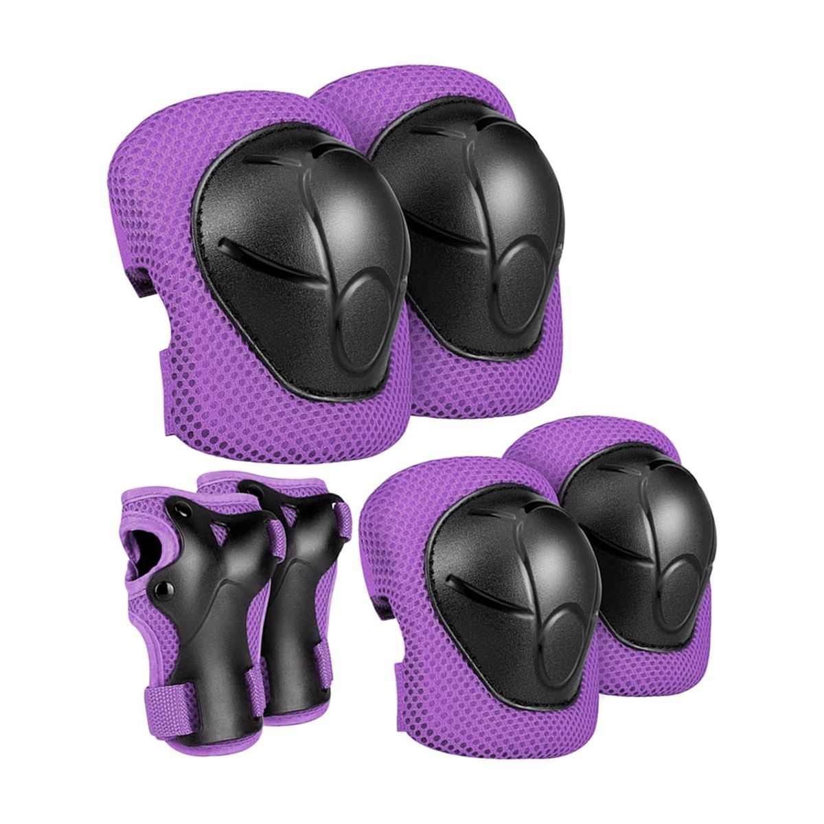 Kids Pads Protective Guard Adjustable For Rollerblading Rock Purple