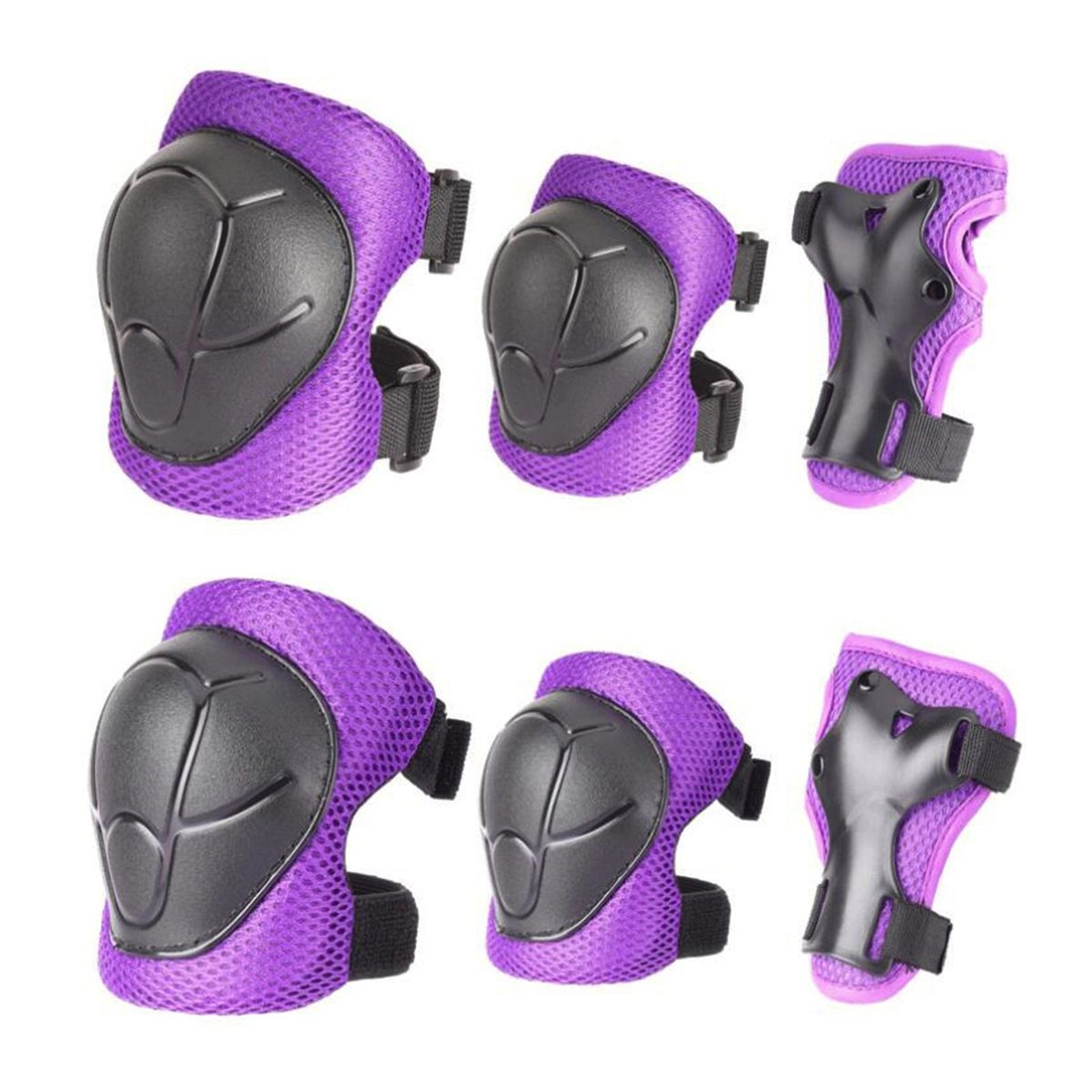 Kids Pads Protective Guard Adjustable For Rollerblading Rock Purple