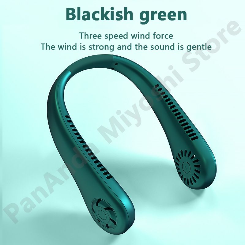 Portable 3 Speed Bladeless Neck Fan 2400mAh Fast Charging