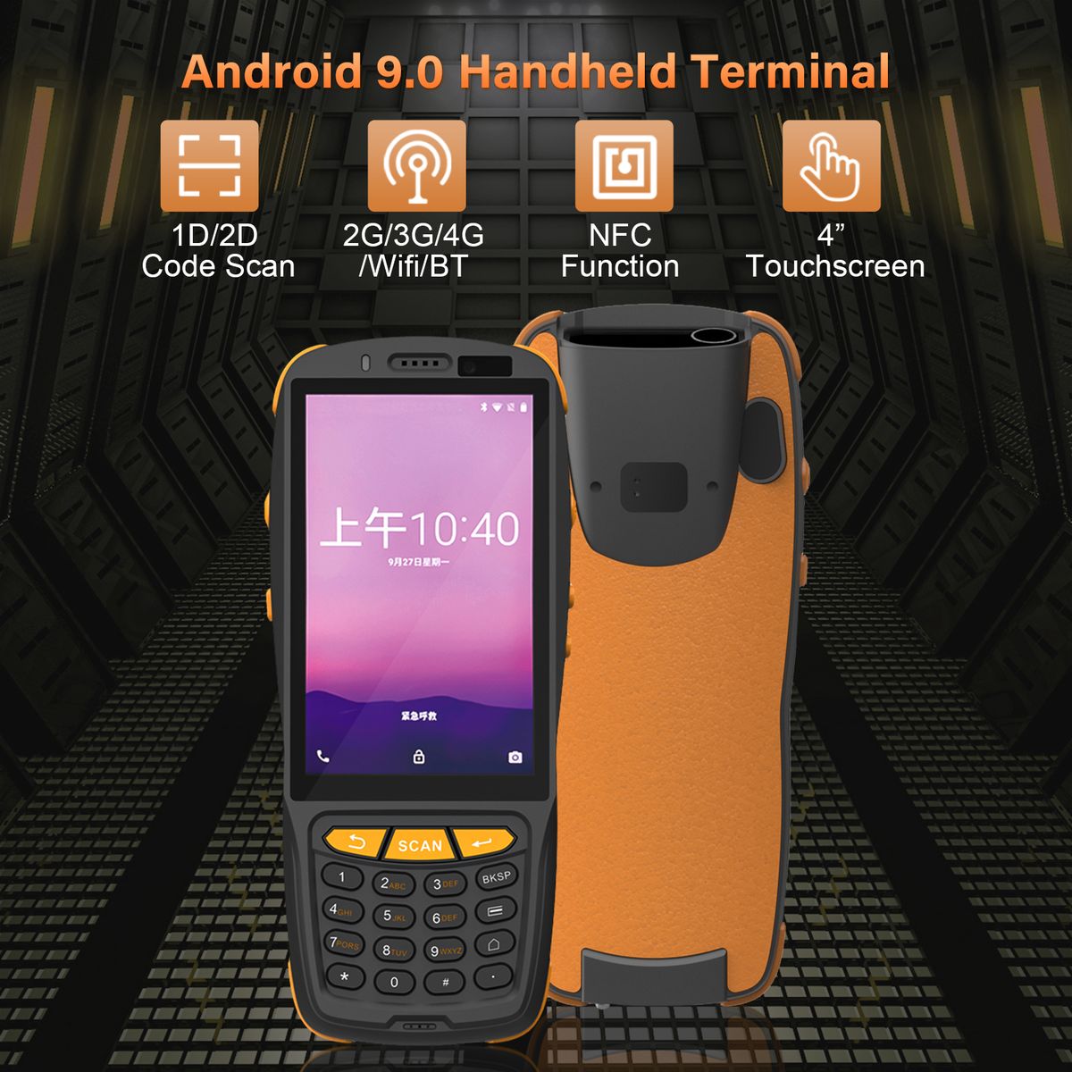 Android 9.0 Barcode Scanner PDA Handheld POS Terminal Inventory Machine