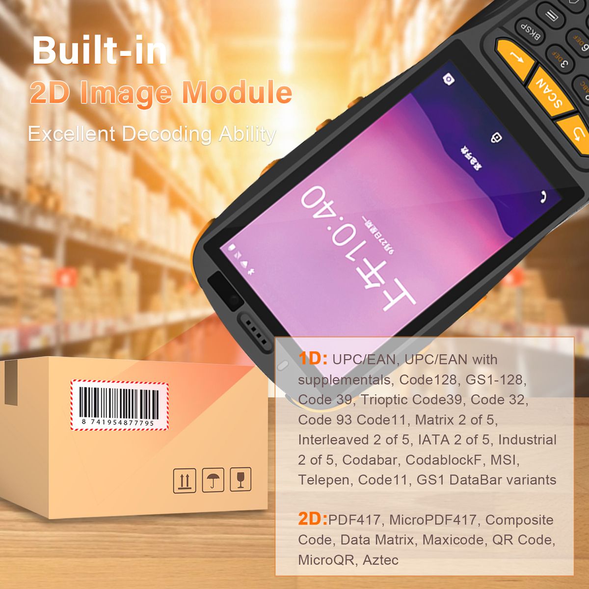 Android 9.0 Barcode Scanner PDA Handheld POS Terminal Inventory Machine