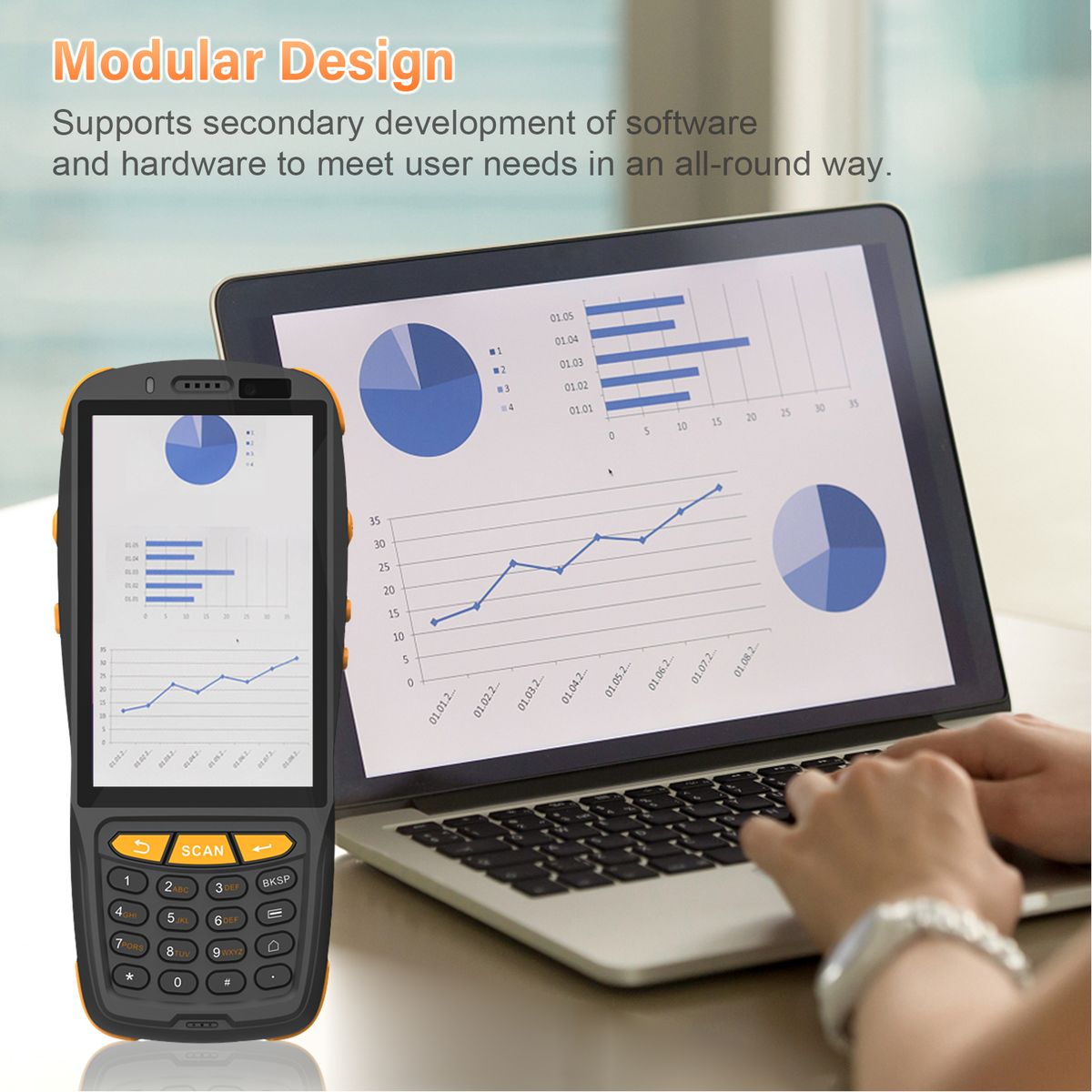 Android 9.0 Barcode Scanner PDA Handheld POS Terminal Inventory Machine