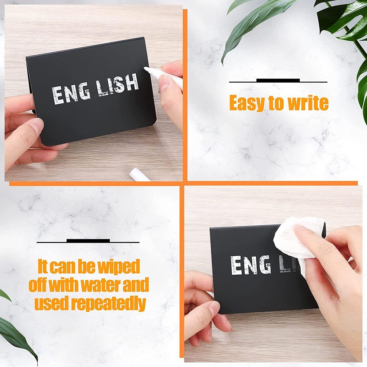 20 Pieces Mini Chalkboard Signs A-Shaped