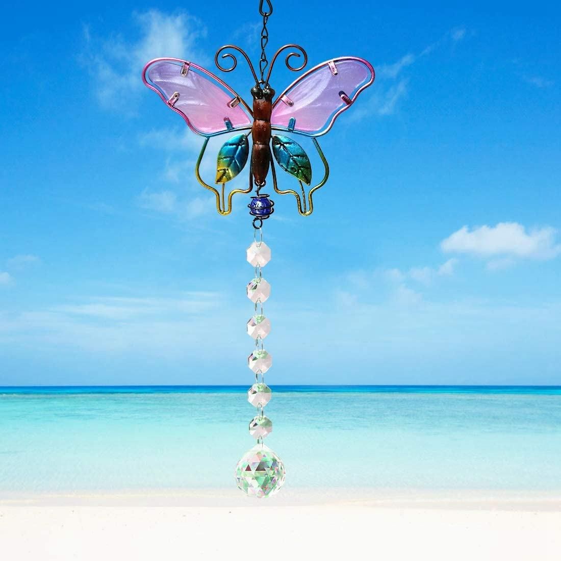 Crystal Catcher Lighting Crystal Pendant OrnamentPurple)
