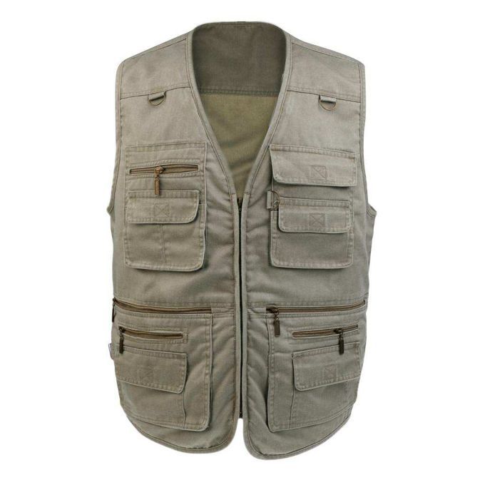 Men's Vest  Hunting Photography Multi-pocket Jacket Casual 3XL