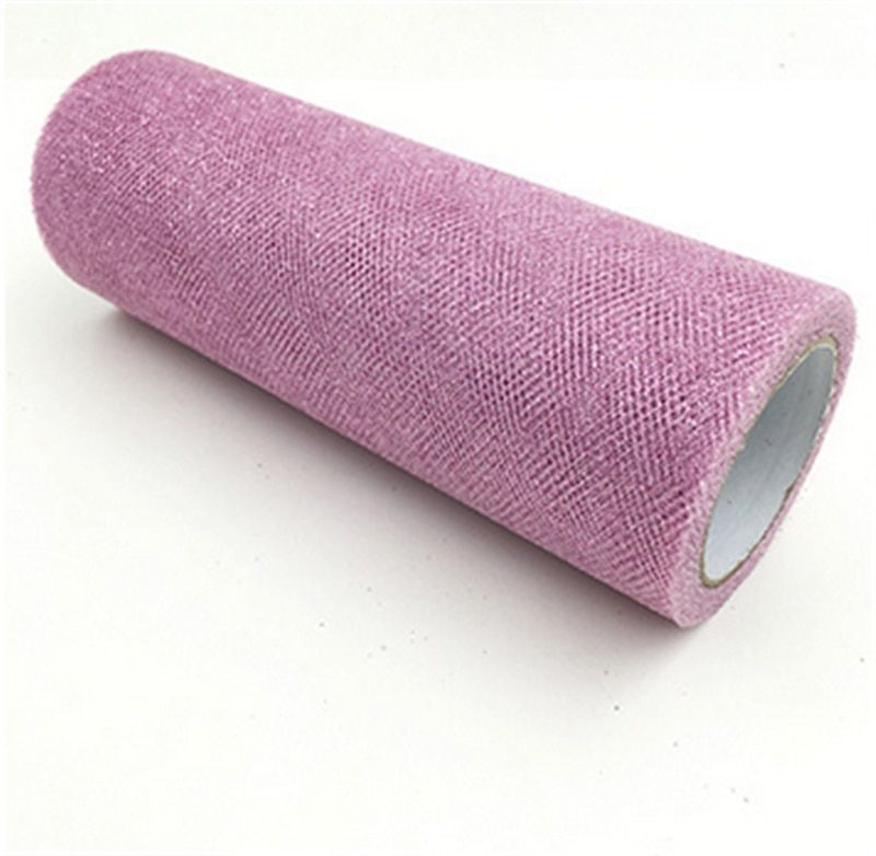 9.2m Glitter Organza Tulle Roll Spool Fabric Ribbon DIY Tutu Skirt Gift Craft Baby Shower Wedding Party Decoration Gold Silver Pink Purple
