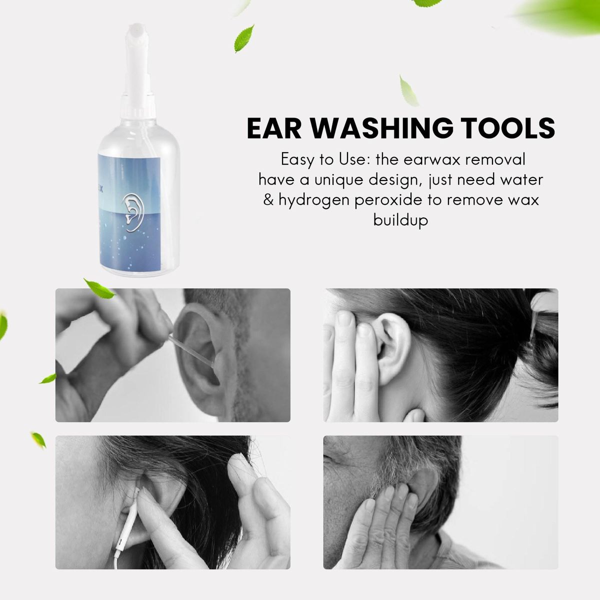 500ML Ear Irrigation Cleaning Kit Kit with Ear Washing Syringe Ear Care