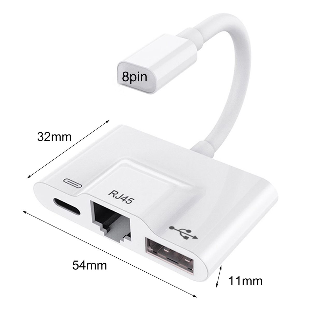 Ethernet Adapter Stable Transmission Fast Speed ABS 3 In 1