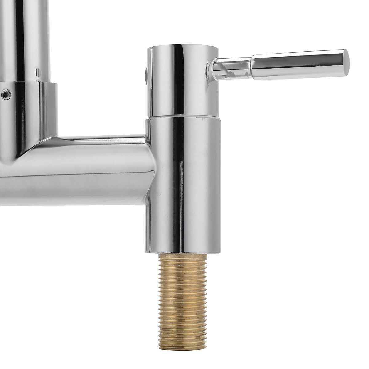(Hot & Cold) 360° Modern Kitchen Sink Mixer Tap Faucet Tap Chrome Monobloc Basin Twin Lever Taps Swivel For Home Kitchen Bar Sink Bathtub
