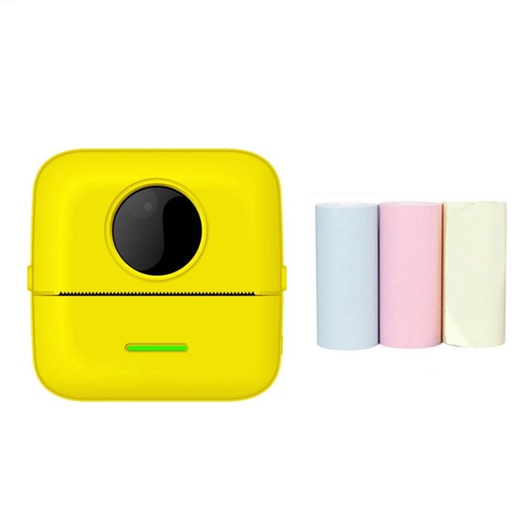Mini Bluetooth Thermal Printer With 3 Rolls Color Paper