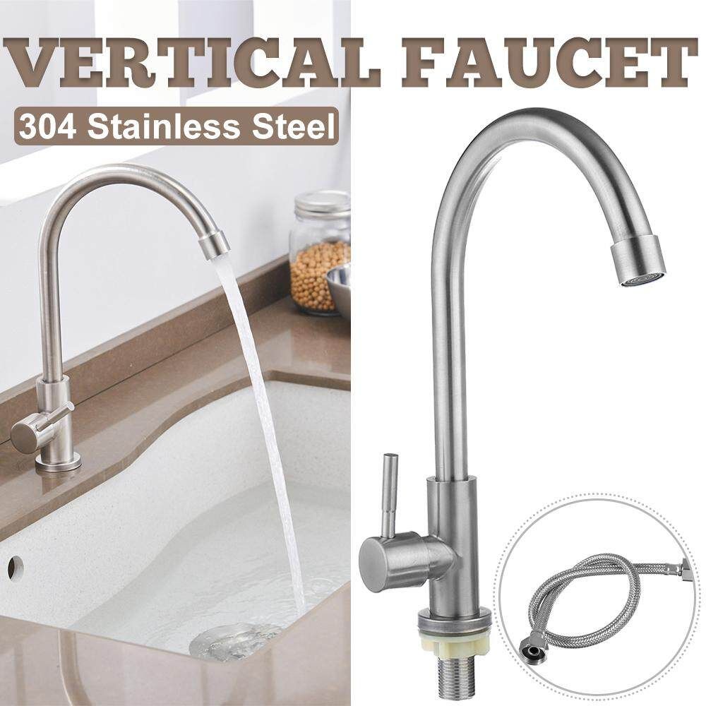 304 Stainless Steel Faucet Large Vertical Water Tap With 50cm Double Head Tube