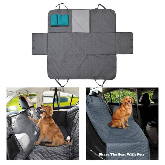 Dog Car Seat Cover SUV Backseat Protector Adjustable Seats Gray