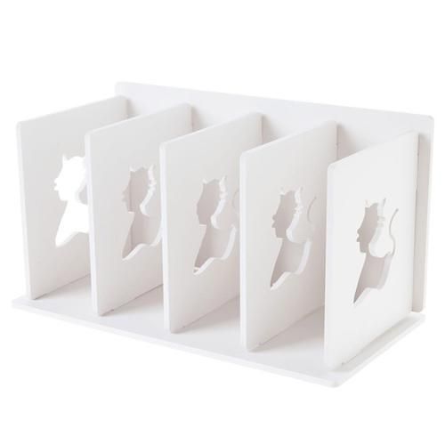 4 Layers Rotatable Book Holder Vintage Bookends For Shelves Book Stand Bookshelf Magazine File Storage Office Desk Organizer