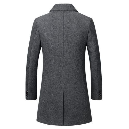Men's Long Cotton Collar Trench Coat