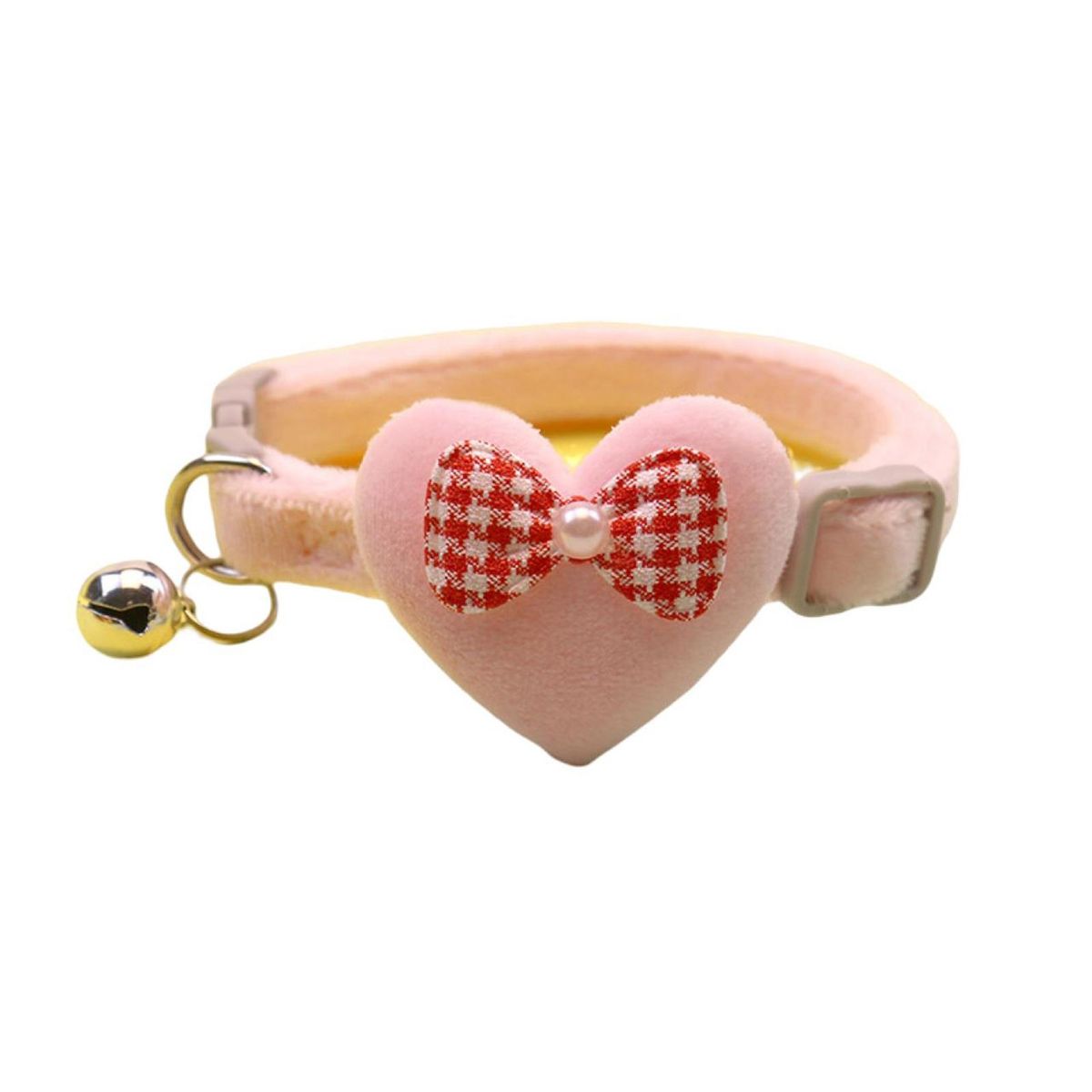Pet Neck Circle Heart Bow Pet Cat Dog Neck Circle Pink