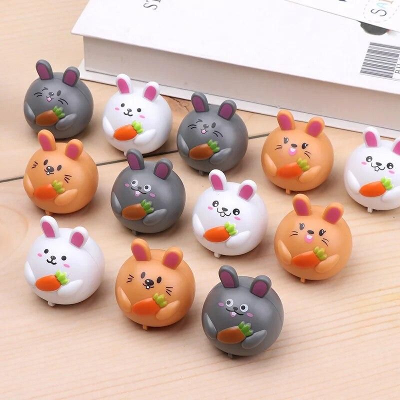 Children Pull Back Car Toys Creative Cartoon Animal Rabbit Mini Pull Back Car Toys Cartoon Animal Inertia Car Kids Birthday Gift