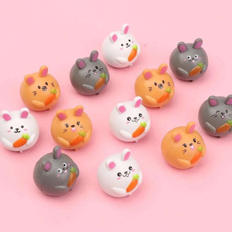 Children Pull Back Car Toys Creative Cartoon Animal Rabbit Mini Pull Back Car Toys Cartoon Animal Inertia Car Kids Birthday Gift