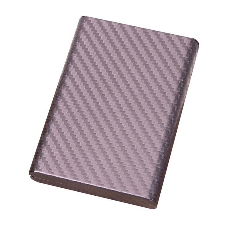 Aluminum Alloy Credit Card Bank Card Security Anti Magnetic Large Capacity Card Holder(Carbon Gray)