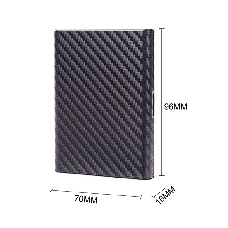 Aluminum Alloy Credit Card Bank Card Security Anti Magnetic Large Capacity Card Holder(Carbon Gray)