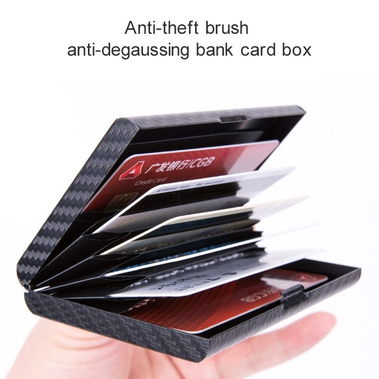 Aluminum Alloy Credit Card Bank Card Security Anti Magnetic Large Capacity Card Holder(Carbon Gray)