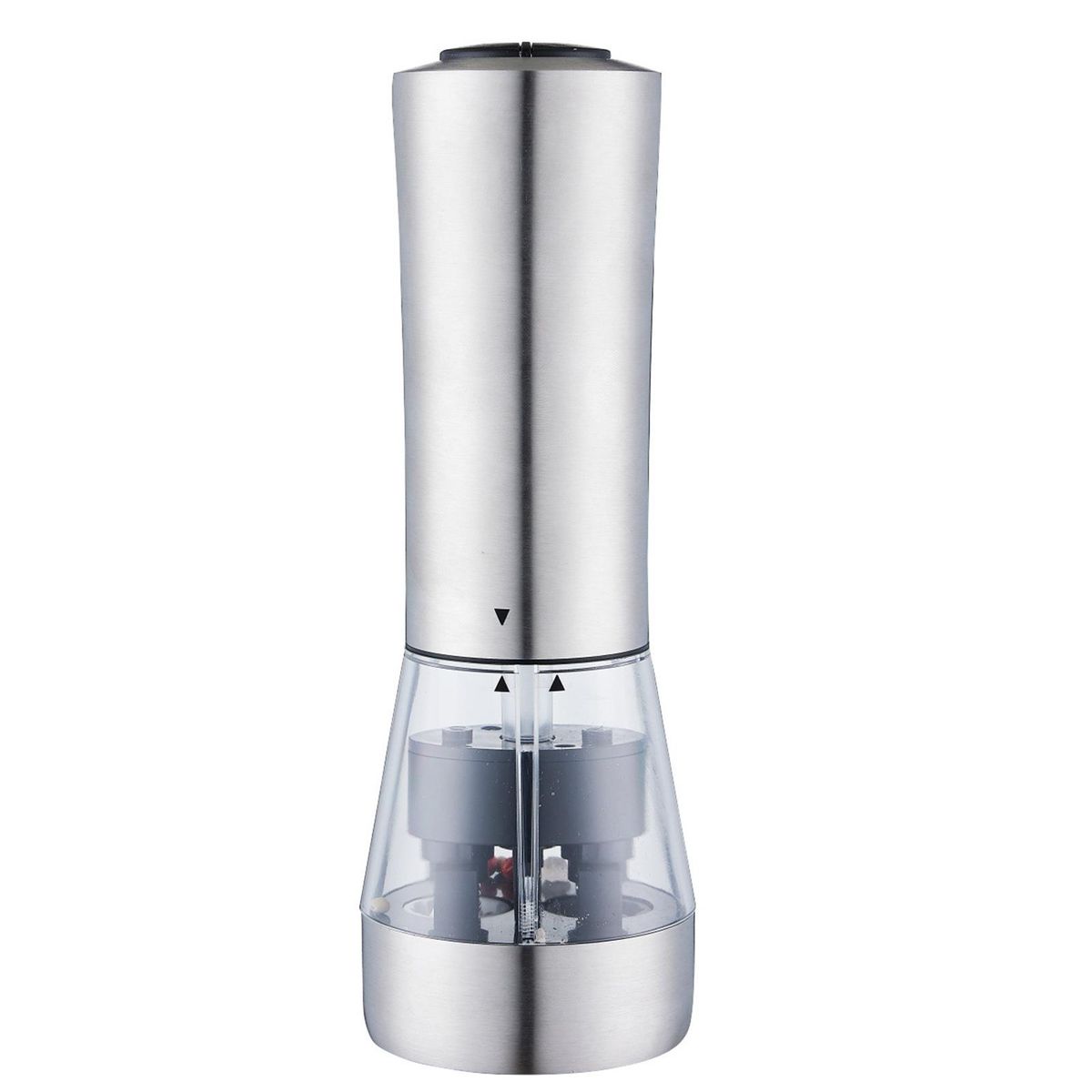 Battery Operated Salt Pepper Grinder Gravity Induction Electric Salt Silver