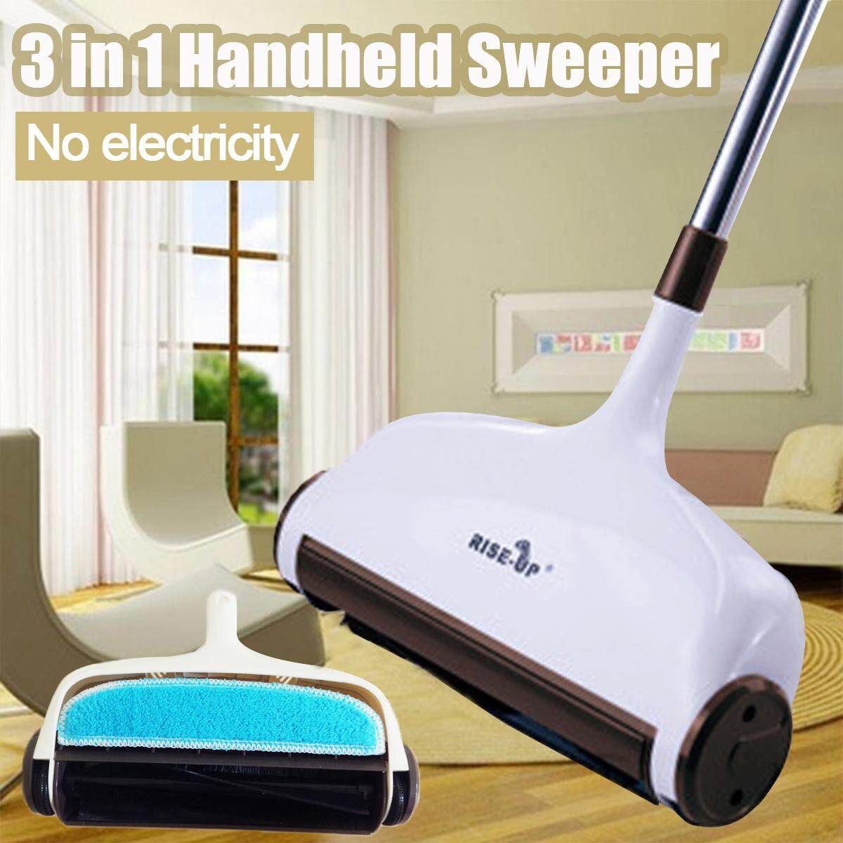 3in1 Hand Push Sweeper Broom Household Floor Cleaning Mop Without Electricity