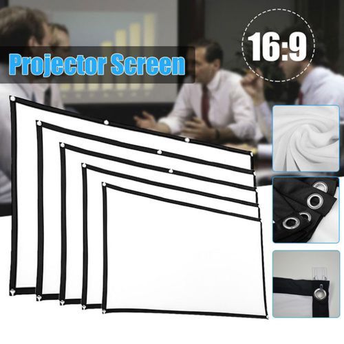 Foldable No Crease Soft Projector Screen Holes Hanging