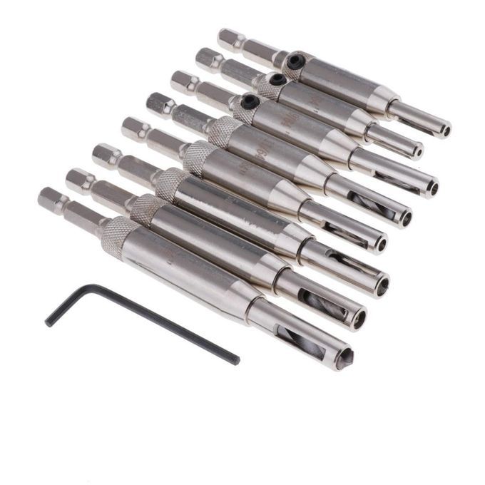 8/9x Door Self-centering Hinge Hole Open Drill Bit Twist Wood 9Pieces